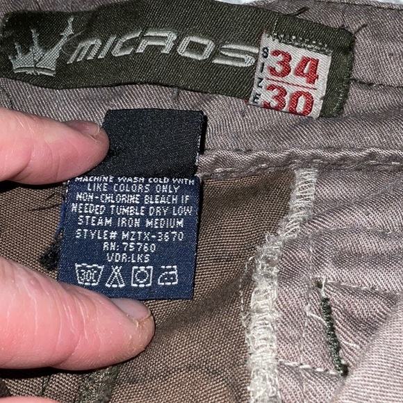 Men’s, Micros, 100% Cotton Camoflauge Utility Outdoor Pants 34 X 30, NWOT! - Picture 8 of 14